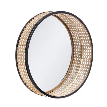 

NATURAL/Black RATAN mirror 36X8