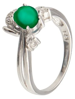 

Silverhouse ring with agate and cubic zirconia