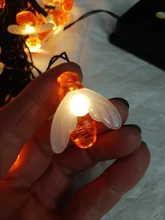 Fairy-Light Fence Led-String Patio Solar-Powered Christmas Honey Outdoor Garden 20leds