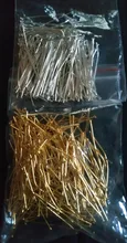 200 unids/bolsa 20 25 30 40 50 60mm Pines de cabeza plana Color dorado/plateado/bronce/rodio para hallazgos de joyería que hacen suministros DIY