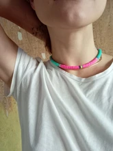 Collar de cuentas coloridas para mujer, gargantilla de moda para chica, joyería de Surf para playa de verano