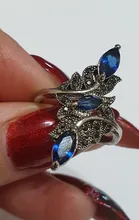 Clásico de moda de anillo de boda azul exquisito anillo de circón para mujer 2020 nueva moda joyería de la boda de regalo de Año Nuevo