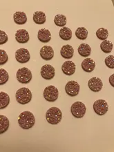 Nueva moda 40 Uds 8/10/12mm mezcla de colores AB Druzy Natural estilo mineral de resina plana cabujones para pulsera pendientes Accesorios