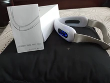 Chin V-línea de elevación máquina de la correa rojo azul terapia de fotones LED adelgazamiento Facial vibración masajeador Dispositivo de Lifting Facial V cuidado de la cara