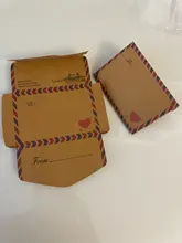 Sobres Retro de papel Kraft clásico, Mini sobres Kawaii de papelería de dibujos animados, regalos de Sobre Carta