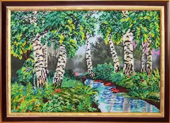 

Set for embroidery. "Rainbow beads" with printed pattern №08 in-237 "Birch Grove" 27x38 cm