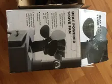 Wood Burner Stove-Fan Fireplace Heat-Powered 4-Blade Log Heat-Distribution Black Home