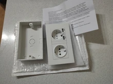 Delviz-Toma corriente con USB estándar para la UE, enchufe de pared con 2 salidas, panel de alimentación CA 110 ~ 250V, de calidad 16A, doble marco, 146x86mm