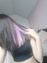 Extensión de cabello Natural sintético con Clip, extensiones de cabello de color liso, rosa, morado, verde, piezas falsas de cabello