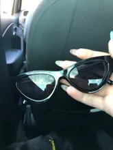 Gafas de sol con forma de ojo de gato para mujer, anteojos de sol femeninos, de diseño de marca, con espejo negro, triangulares, con protección UV400
