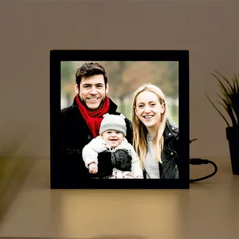 

Personalise Photo Handcrafted Wooden Light Box Sign for Home, Restaurant, Coffee Shop Business Signage