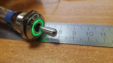 Lighted Toggle-Switch Rocker Push-Button-Style Marine SPST Silver Round 16mm Waterproof