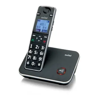 

Cordless phone SWITEL 7000 Senior with SOS button, amplified, with buttons and XL display-Compatible with DECT / GAP are