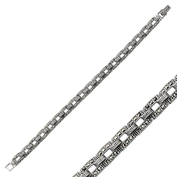 

Silver 925 Sterling Marcasite Sterling Bracelet