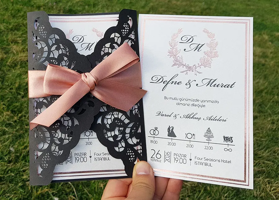 

100pcs custom wedding party christmas event card birthday invitation card handmade