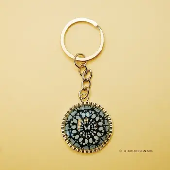 

Keychain jewelry made of acrylic with a pattern Mandala Blue (51044)