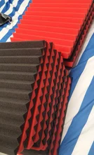 Foam-Sound Wedges Acoustic Tiles Soundproofing-Foam Studio Black 12pcs Red 1inch-X-12inch-X-12inch