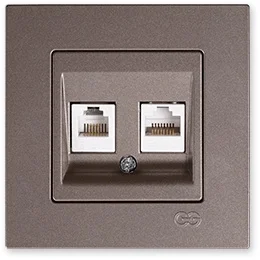 

PnpnElectrıc Gns Eqona Metallic Mocha Data + Numerical Socket (RJ45 Cat5 + Cat3) Data + Telephone Socket