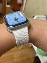 Correa de silicona trenzada elástica para Apple watch, correa de 44mm, 40mm, 38mm y 42mm para iWatch series 6, 5, 4, 3 se