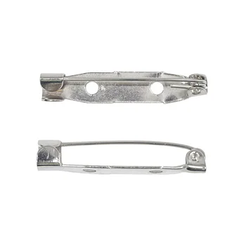 

1375817 base for brooch, 30mm, 10 PCs, 2 holes, silver color
