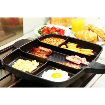 

Aluminum frying pan with 5 separate sections.