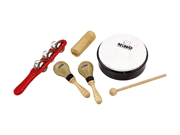 

Ninoset1 set of percussion, 5 items, in a case, Nino percussion