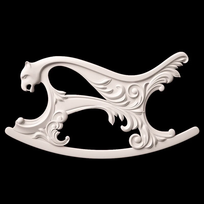 STL relief for cnc STL format Furniture Rocking Chair 3D STL format furniture decoration  Rocking Chair 3D Model best wood router