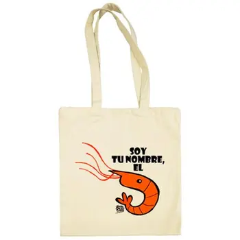 

Cloth bag prawn tops snacks gastronomy customizable with name