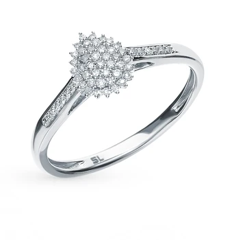 

Gold ring with diamonds sunlight sample 585