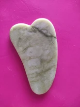 Gua sha-masajeador Facial de Jade Natural, tablero raspador Facial, Guasha, meridiano, relajación muscular, estiramiento de la piel, espátula fina