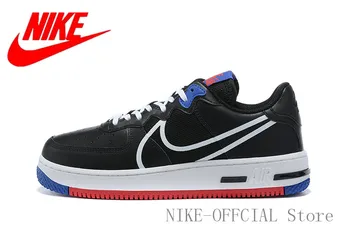 

AIR FORCE 1 REACT men's cushioning skate sneakers white red comfortable breathable non-slip black size 40-46