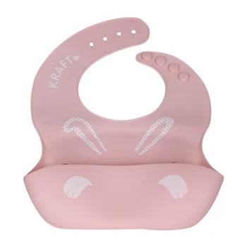 

ebebek Kraft Lux Silicon Baby Bib Pink