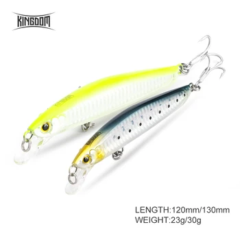 

Kingdom Jerkbait Artificial Fishing Lure Wobbler Hard Baits 120mm 23g/130mm 30g Minnow Crankbait Sea Fishing Bait Bass Lure