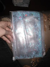 Bolsa de documentos de hojas sueltas, carpeta organizadora de papelería de PVC transparente con pétalos de lentejuelas rosas, A5, A6