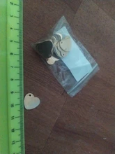 Colgante de acero inoxidable con forma de gota de agua para mujer, colgante en forma de corazón chapado en oro rosa de 20 piezas, con etiqueta de perro ovalada en blanco, componente para fabricación de joyas DIY