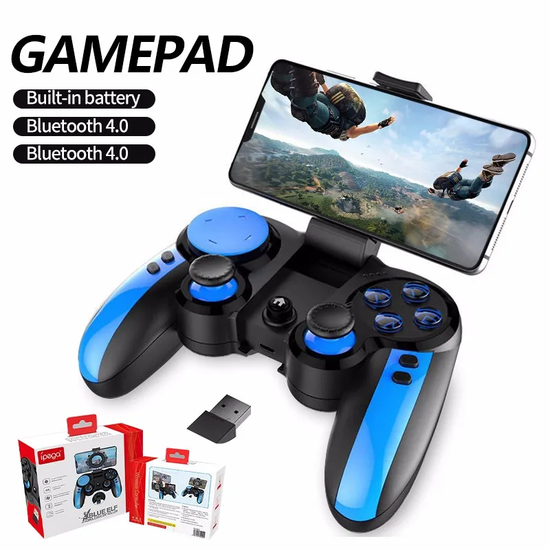 Ipega PG-9090 беспроводной Bluetooth 2,4G приемник геймпад PUBG контроллер для Android iOS джойстик с держателем для ТВ планшета ПК
