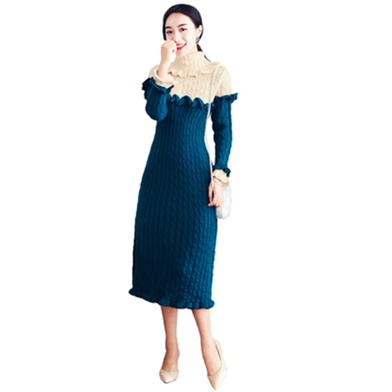 Sweater Slim Dress 2020 Autumn Winter New Retro