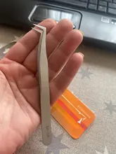 Pinzas para pestañas postizas profesionales 6A-SA, extensión y volumen de pestañas, pinzas para las cejas, herramientas de maquillaje, 1 unidad