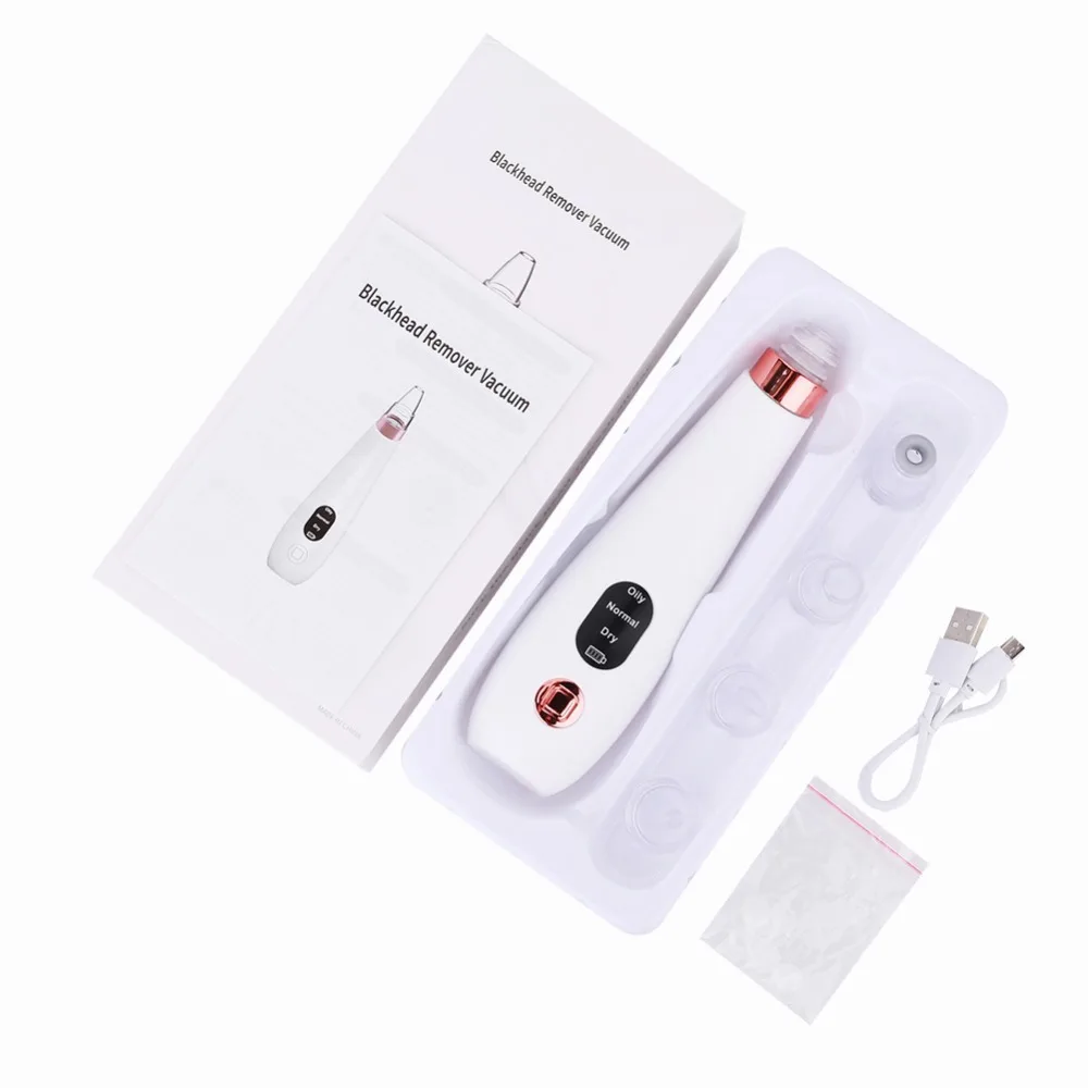 USB Перезаряжаемый удалитель угрей для глубокой очистки лица от прыщей вакуумное всасывание алмазный инструмент для ухода за кожей лица