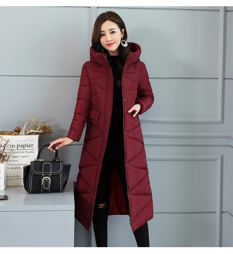 veste d'hiver nouvelle режим femmes doudoune тонкий размер больше по capuche veste жилье femmes épais chaud из хлопка верхняя одежда для детей