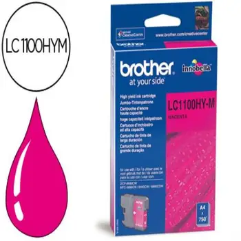 

Ink-jet brother lc-1100m magenta high capacity 750 pag 43422-LC1100HYM