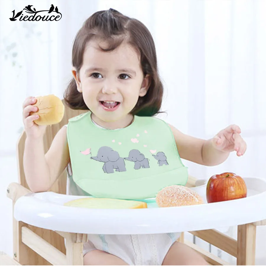 

Viedouce 2PCS baby bibs waterproof silicone bib baby boy girl silicone bibs bowl silicon bib baby feeding bib waterproof bibs