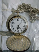 Reloj de bolsillo Vintage de cuarzo con insignia de la URSS para hombre, colgante, cadena, reloj, regalo de recuerdo