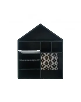 

Mobili Rebecca Letter Holder Wooden Keychain White Black Modern Wall 16x18x8,5