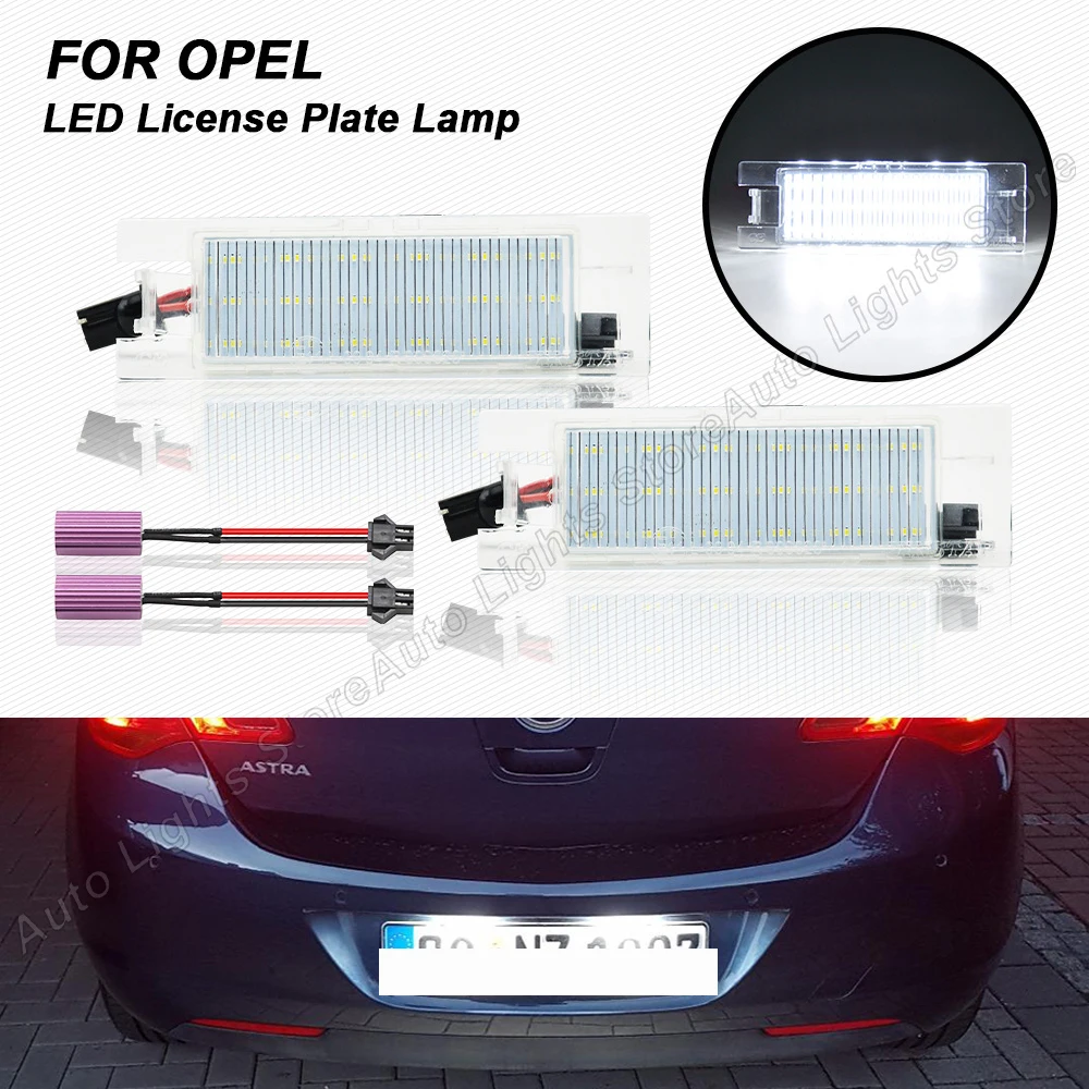 LED Kennzeichenbeleuchtung für OPEL Adam | Ampera | Astra H + J + K