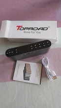 TOPROAD-altavoz HIFI con Bluetooth, barra de sonido portátil inalámbrica, Supergraves, con micrófono, TF, FM, Radio, USB