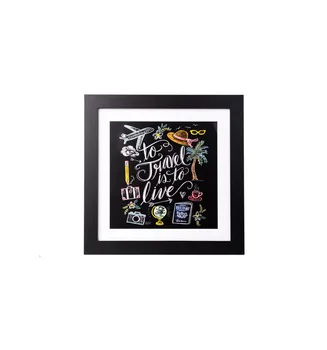 

PRINT FRAMED 30X30 CM LILY & VAL TO TRAVEL IS TO LIVE