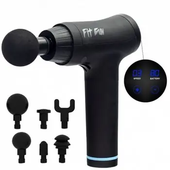 

GUN MASSAGE WOXTER FIT GUN 2 BLACK - 6 INTERCHANGEABLE HEADS 6 MODES VIBRATION AND POWER-BATTERY 1800MAH - DISPLA