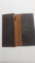 Long Wallets Coin-Purse Inner-Zippered-Bag Moterm Crazy-Horse Genuine Handbag Clutch-Bags