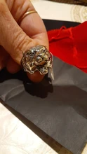 Punk personalidad de los hombres anillo de tigre de los hombres exquisita joyería de titanio anillo de acero (tamaño: 8-11)